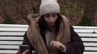 Be careful, the squirrels in the park can take your scarf!