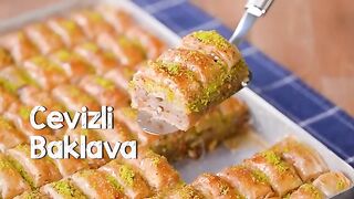 El Açması Baklava Tarifi ???? Cevizli Ev Baklavası ????