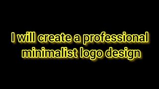 I will create a professional minimalist logo design
