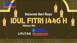 suasana sholat idul Fitri di kampung