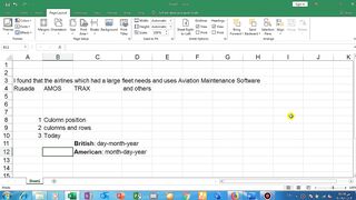 USING EXCEL IN AVIATION