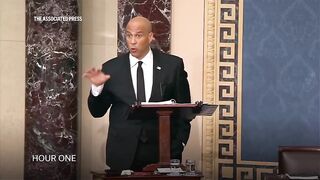 Highlights from Cory Booker's record 25-hour Senate speech against Trump's actions.