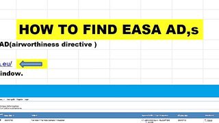 How to find EASA AD Airworthiness directive