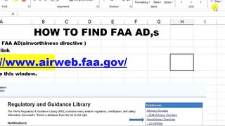 HOW TO FIND FAA AD
