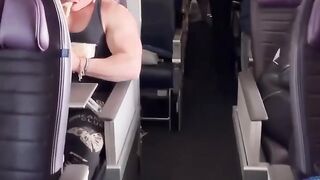 The jock on the plane