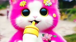 3d cat short video