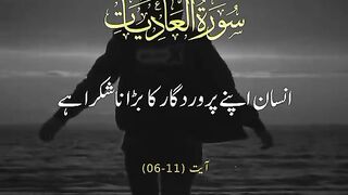 No doubt The Humans are Lovers of Wealth and Unthankful to Almighty Allah.