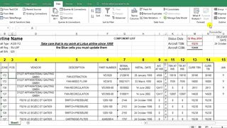 Aircraft components On and Off  Status