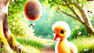Cute ducklings in trouble