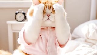 orange cat and panda friendship