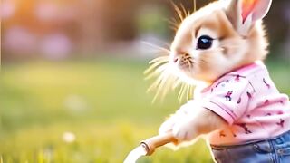 زرعنا الحب... فأنبت أرنباً يرويه!"