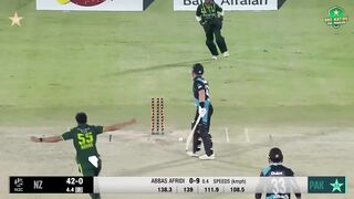 Mohammad Abbas Afridi's dismissals in the T20I series vs New Zealand, 2024 ????