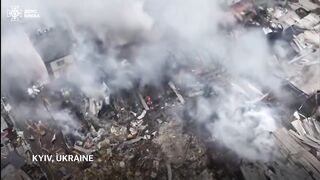 Russian launches missile and drone attack on Ukraine killing 1 in country's capital.