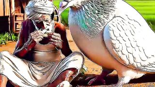 Farmer And Pigeon Plant Kinder Joy Tree????????#shortsfeed #trending #love #pigeon #ai #cute #shorts