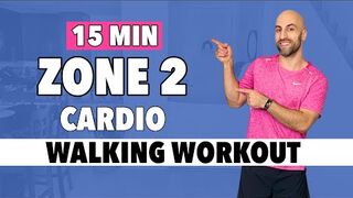 15 mins Zone 2 Cardio Burn ???? Workout at Home Walking for Everyone