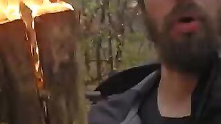 make a long lasting fire from natural materials