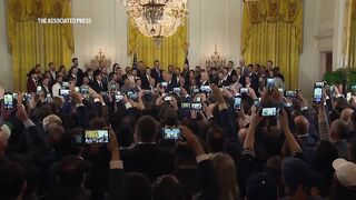Trump welcomes the Los Angeles Dodgers to the White House.