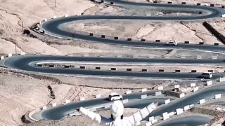 Snake Roads in China Desert