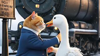 Cats and ducks