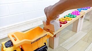 Marble Run ASMR || Through the Wooden Tower Route, to the Dump Truck