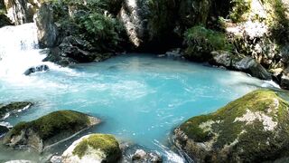 River Water Streaming on Rocks | Beauty in Nature | River Flow | Royalty Free | Stock Footage