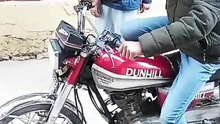 We are starting bike at road