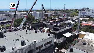 Drone video shows collapsed roof at Dominican Republic nightclub that killed at least 98.