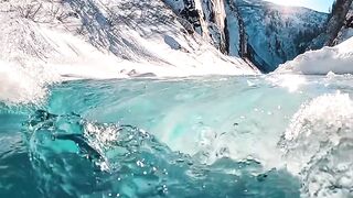 Majestic Snow Mountains with Flowing River | Relaxing Nature Video in 4K
