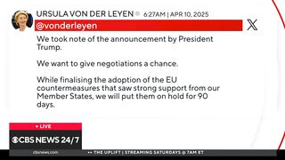 EU responds to Trump's tariff pause by holding off on response