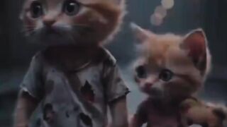 AI cat videos #siblings love and care ????
