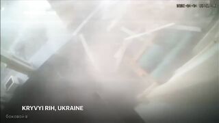 Videos show moment of Russian attack on Kryvyi Rih, Ukraine.