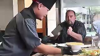 Funny hibachi chef