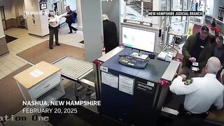 Venezuelan man tackled by federal agents in a New Hampshire courthouse.