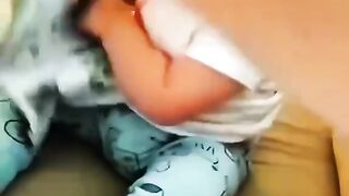 Funny Baby With Dessert