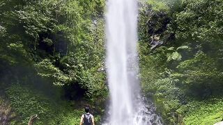 I feel calm here,beautiful waterfall view