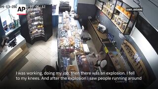 CCTV video shows Russia's attack on Ukraine's Sumy on Palm Sunday.