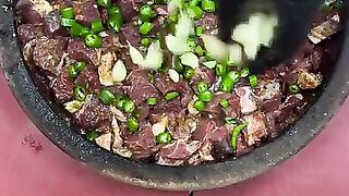 Lamb chop in a pot
