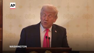 Trump hosts Easter prayer service dinner at White House.