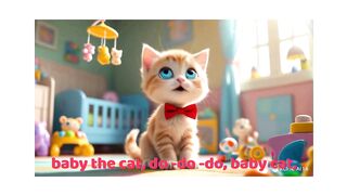 Baby Cat Song Mommy Cat, Daddy Cat & More  Cute Animated Video #babycatsong#nurseryrhymes#kids songs