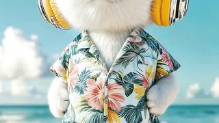 Cat on vacation in Hawaii
