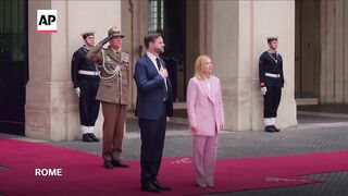 JD Vance meets with Italy's Prime Minister Giorgia Meloni in Rome.