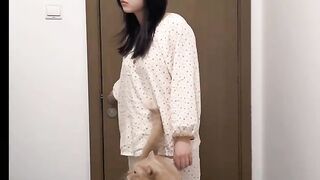 Chaina girl and pet