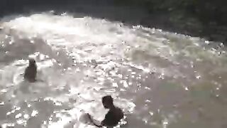 Swimming in The River on a Hot Day