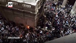 Thousands of Christians gather in Jerusalem for the Holy Fire ceremony.