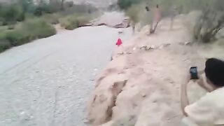 Flood Coming in Dry River