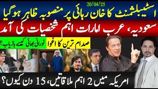 اسٹیبلشمنٹ خان رہائی کا منصوبہ ظاہر ہوگیا؛ سعودیہ ،عرب امارات اہم شخصیات .