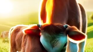 Beautiful story of a cow???? and her baby and some robbers????