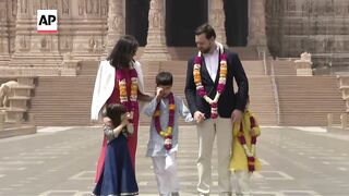 JD Vance and family visit temple on first day of visit to India.