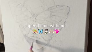 Drawing of daisies