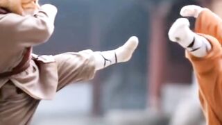 Two warriors compete in their magical powers